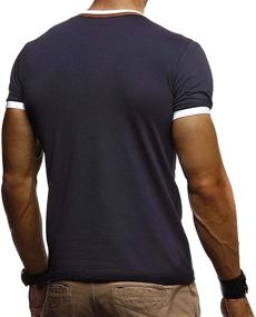img 2 attached to 👕 Casual Henley Shirts: Stylish Sleeve T-Shirt for Men's Clothing