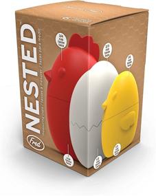 img 1 attached to 🐔 FRED Nested Hen & Chick Measuring Cups - Set of 6 for Optimal Dry Measurements