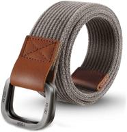 👨 itiezy canvas military double webbing men's belt accessories: enhance your style with durable quality logo