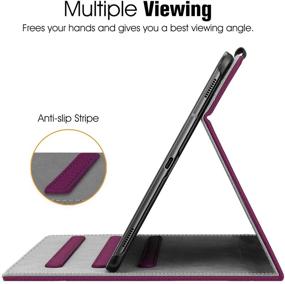 img 1 attached to 📱 Fintie Multi-Angle Viewing Stand Cover for Samsung Galaxy Tab S5e 10.5 2019 Model SM-T720/T725/T727, Purple with Pocket Auto Sleep Wake Feature