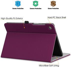 img 2 attached to 📱 Fintie Multi-Angle Viewing Stand Cover for Samsung Galaxy Tab S5e 10.5 2019 Model SM-T720/T725/T727, Purple with Pocket Auto Sleep Wake Feature