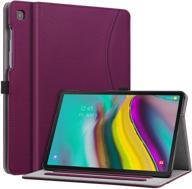 📱 fintie multi-angle viewing stand cover for samsung galaxy tab s5e 10.5 2019 model sm-t720/t725/t727, purple with pocket auto sleep wake feature logo