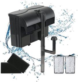 img 3 attached to 🐠 TARARIUM Aquarium Power Filter: Silent Hang on Back Fish Tank Filter for 20-55 Gallon Saltwater & Freshwater Tanks - 158GPH Multi-Filtration System with Surface Skimmer