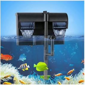 img 4 attached to 🐠 TARARIUM Aquarium Power Filter: Silent Hang on Back Fish Tank Filter for 20-55 Gallon Saltwater & Freshwater Tanks - 158GPH Multi-Filtration System with Surface Skimmer