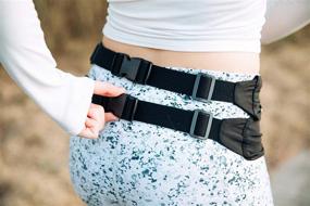 img 3 attached to 🏃 BBuddyWear Slim Fit Stretchy Wide ADJUSTABLE Fanny Pack Running Belt - Ultimate Convenience for Travel or Exercise - Fits All Your Essentials