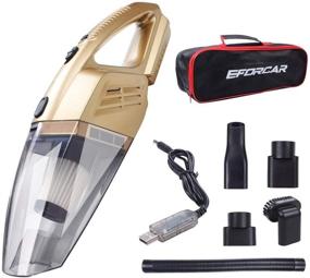 img 4 attached to 🚗 EFORCAR Cordless Car Vacuum Cleaner - Compact and Powerful Dust Buster with 12V 2200mAh Rechargeable Battery, 3KPA Suction - Portable Hand Held Vacuum Cleaner with Carry Bag