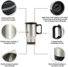 img 1 attached to ☕ Stay Energized on the Go with the Jason Momoa Travel Coffee Mug - Insulated Stainless Steel Thermos Cup 14 OZ