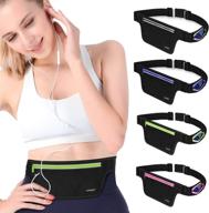 🏃 anmry slim running belt - adjustable zipper pockets, fits iphone x-xs, galaxy s10-s7 - ideal sports fitness waist pouch for runners, men, women (1 pcs green) logo