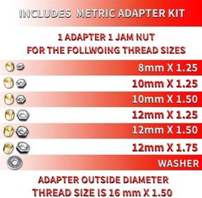 img 2 attached to 🔧 Улучшите точность переключения с Speed Dawg Metric Thread Shift Knob Adapter Kit - 6 размеров, серебро/золото