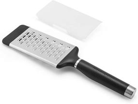 img 4 attached to KitchenAid Gourmet Medium Grater with Etched Design, One Size, Black