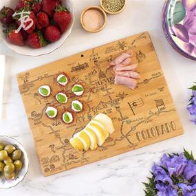 img 3 attached to 🏞️ Explore Colorado with the Totally Bamboo Destination State Shaped Serving and Cutting Board