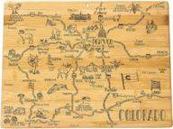 🏞️ explore colorado with the totally bamboo destination state shaped serving and cutting board logo