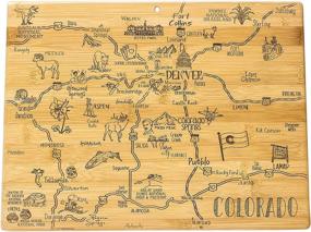 img 4 attached to 🏞️ Explore Colorado with the Totally Bamboo Destination State Shaped Serving and Cutting Board