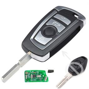 img 4 attached to Enhanced Keyecu EWS Flip Remote Key 315MHZ ID44 1998-2005 for BMW 3 5 + 7 Series HU58: Upgrade Your BMW Key Experience
