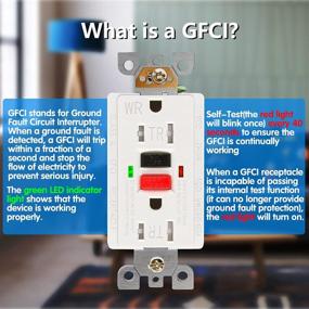 img 2 attached to 🔌 ANKO GFCI Outlet 15 Amp: UL Listed, Tamper-Resistant, Weather Resistant with LED Indicator - Ideal for Indoor or Outdoor Use