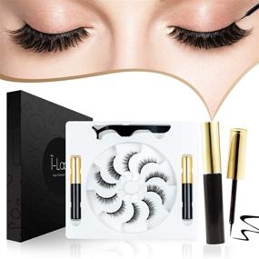 img 4 attached to 💃 Enhance Your Eyes with i-Laesh 2021 Magnetic Eyelashes Kit – Natural Looking Magnetic Lashes, Reusable with Waterproof Liner, Includes Tweezers