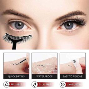 img 1 attached to 💃 Enhance Your Eyes with i-Laesh 2021 Magnetic Eyelashes Kit – Natural Looking Magnetic Lashes, Reusable with Waterproof Liner, Includes Tweezers