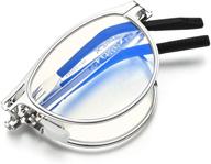 fonex folding reading glasses silver vision care logo