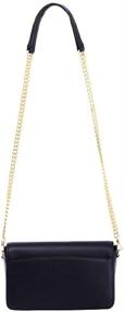 img 2 attached to Leather Gold Chain Strap for Crossbody Bag Replacement - Stylish Accessory