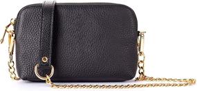 img 3 attached to Leather Gold Chain Strap for Crossbody Bag Replacement - Stylish Accessory