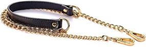 img 4 attached to Leather Gold Chain Strap for Crossbody Bag Replacement - Stylish Accessory