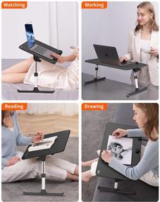 img 2 attached to 📚 SAIJI Adjustable Writing & Computer Foldable Stand: Ultimate Ergonomics for Work Efficiency