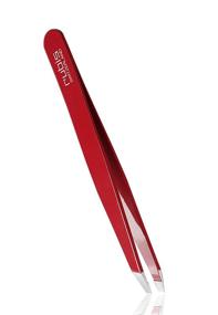 img 3 attached to 🔴 Rubis Hair Tweezers - Classic Slanted Tip Stainless Steel Tweezers for Eyebrow Plucking, Facial Hair Removal, Moustache Grooming, and More - Achieve Perfectly Sculpted Eyebrows with Ease (Red)