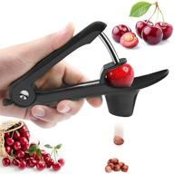 space-saving lock design cherry pitter, olive pitter tool, cherry pitter remover stoner corer tool for making fresh cherry dishes, cherry pie, cocktail cherries, jam logo