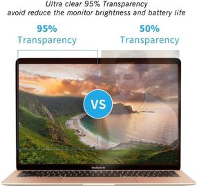 img 2 attached to 🖥️ 13-дюймовый MacBook Air защитный экран от синего света - защитный фильтр от бликов для предыдущих моделей MacBook Air (2010-2017) A1369 A1466 с ультратонким защитным чехлом для клавиатуры