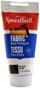 img 3 attached to 🎨 High-Quality Speedball Fabric Block Printing Ink in 2.5-Ounce Size, Ideal for Crafts, in the Color Black