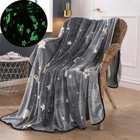 img 3 attached to 🌌 VIVILINEN Flannel Kids' Home Store Blanket with Universe Pattern