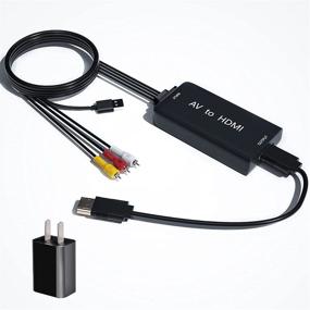 img 4 attached to 💻 AMANKA RCA в HDMI видео аудио конвертер адаптер 1080P - CVBS AV в HDMI с USB кабелем зарядки для ПК ноутбук Xbox PS4 PS3 ТВ STB VHS VCR камеры DVD