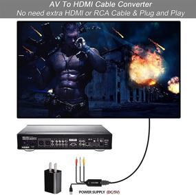 img 1 attached to 💻 AMANKA RCA в HDMI видео аудио конвертер адаптер 1080P - CVBS AV в HDMI с USB кабелем зарядки для ПК ноутбук Xbox PS4 PS3 ТВ STB VHS VCR камеры DVD