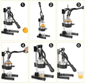 img 1 attached to 🍋 Sibosen Professional Citrus Juicer: Manual Press, Metal Lemon Squeezer for Heavy-Duty Orange and Lime Juicing