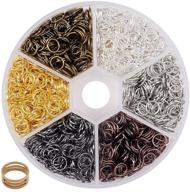 🔑 beadnova 6mm jump rings for keychains: assorted colors pack of 900pcs - best for jewelry making logo