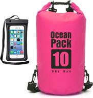 🦁 mr lion floating waterproof dry bag - ultimate gear protection for outdoor adventure: kayaking, rafting, boating, swimming, camping, hiking, fishing, beach - includes waterproof phone case логотип
