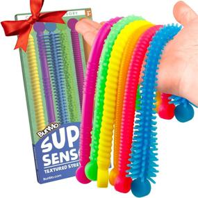img 4 attached to BUNMO Fidget Toys and Sensory Toys - Stretchy Strings & Super Sensory Fun! For Adults, Kids, and Teens - 6 Pack