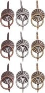 tim holtz idea-ology ring fasteners th93060 - 9 fluted brad fasteners with jump rings, nickel, brass, copper, craft embellishments logo