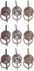 img 2 attached to Tim Holtz Idea-ology Ring Fasteners TH93060 - 9 Fluted Brad Fasteners with Jump Rings, Nickel, Brass, Copper, Craft Embellishments