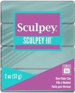 🎨 sculpey iii polymer oven-bake clay, teal pearl - non toxic, 2 oz. bar - ideal for modeling, sculpting, diy crafts, school projects & more! great for kids and beginners! logo