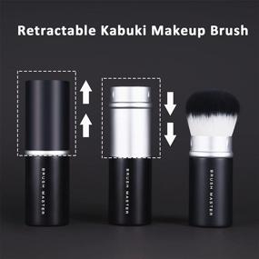 img 3 attached to 💄 Brush Master Retractable Kabuki: The Ultimate Travel-Friendly Makeup Brush for Foundation, Blush, Bronzer, and Concealer with Portable Cover