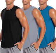 💪 ultimate performance: lecgee men's 3 pack gym tank tops for peak fitness and bodybuilding logo