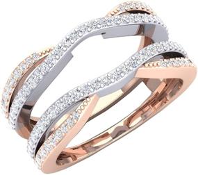 img 4 attached to 💍 Dazzlingrock Collection: Exquisite Double Wedding Diamond Jewelry for Women