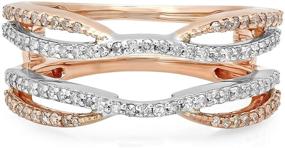 img 3 attached to 💍 Dazzlingrock Collection: Exquisite Double Wedding Diamond Jewelry for Women