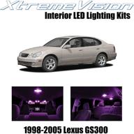 xtremevision внутренняя led-подсветка для lexus gs300 gs400 gs430 1998-2005 (12 штук) розовый комплект внутренней led-подсветки инструмент для установки логотип