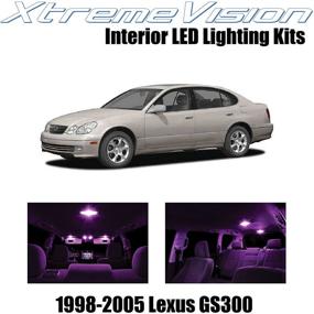 img 4 attached to Xtremevision Внутренняя LED-подсветка для Lexus GS300 GS400 GS430 1998-2005 (12 штук) Розовый комплект внутренней LED-подсветки Инструмент для установки