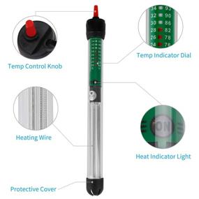 img 2 attached to 🐠 Efficient and Accurate Uniclife Aquarium Heater 200 Watt for 50 Gallon Fish Tank - Includes Submersible Thermometer!