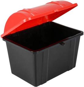 img 4 attached to 🏴 ArtCreativity Pirate Treasure Chest: Black Chest with Red Cover for Toys - Functional & Fun Storage Solution for Imaginative Play, Classroom Prizes Included