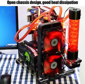 img 1 attached to 🖥️ ATX/M-ATX/ITX DIY Шасси: Открытый корпус ПК, испытательная скамья с водяным охлаждением (черный)