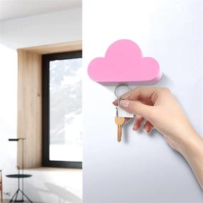 img 1 attached to 🌈✨ Pink Cloud Magnetic Key Holder: Cute Decorative Way to Keep Keys Organized on the Wall